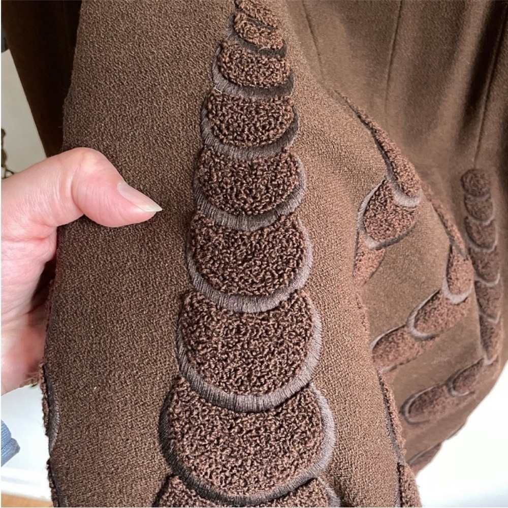 Brown Button-Up Coat - Picture 3 of 14